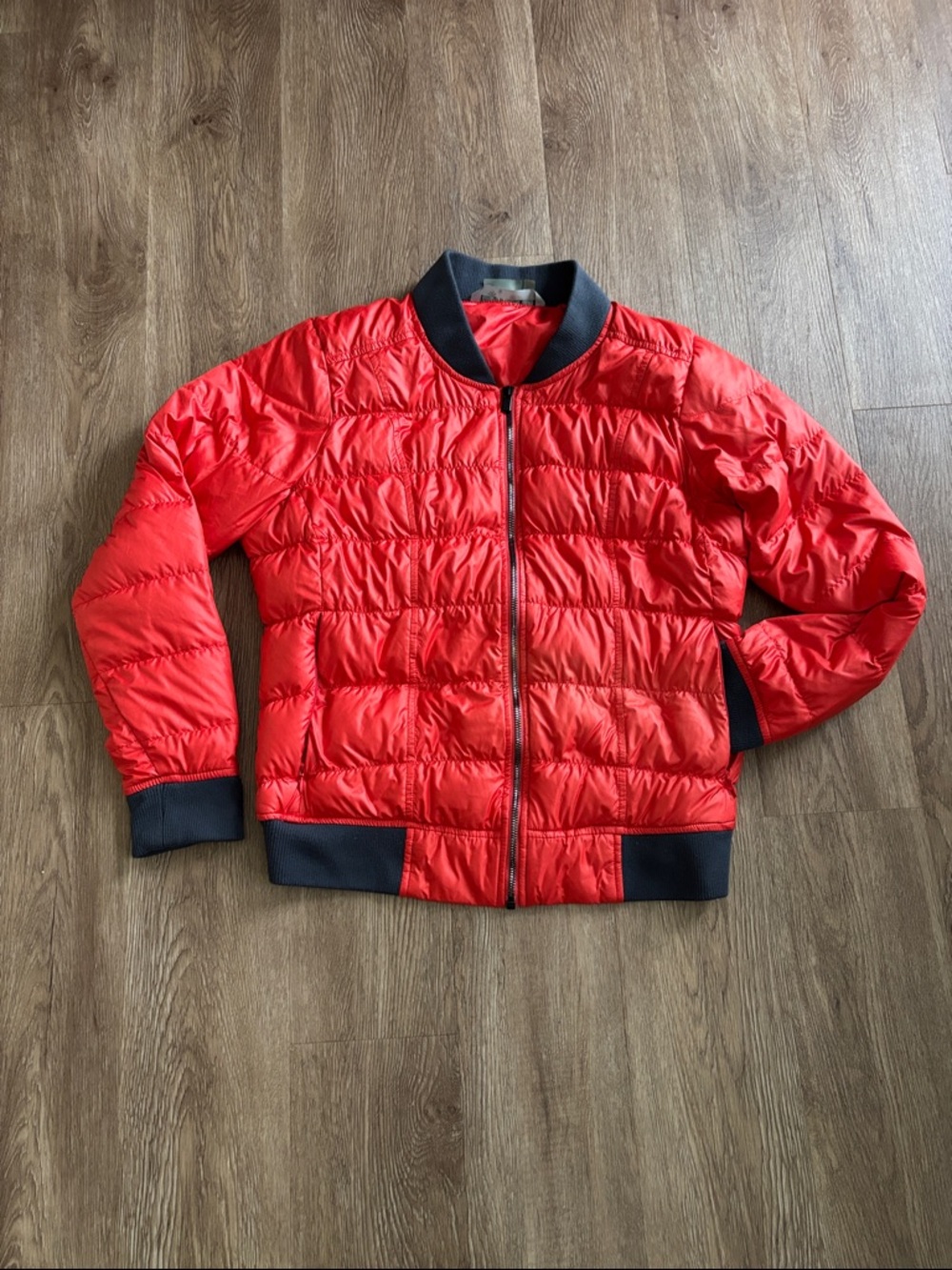 Athleta Goose Down Quilted Bomber Jacket. L